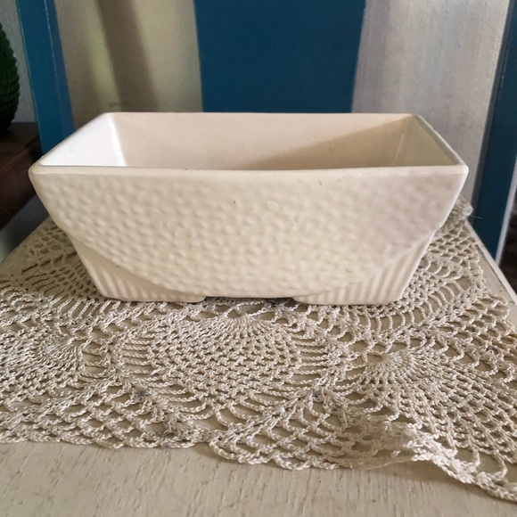 Vintage Cream Ceramic Planter